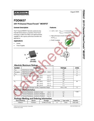 FDD6637_F085 datasheet  